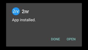 2nr successfully installed