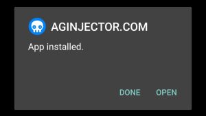 AG Injector successfully installed