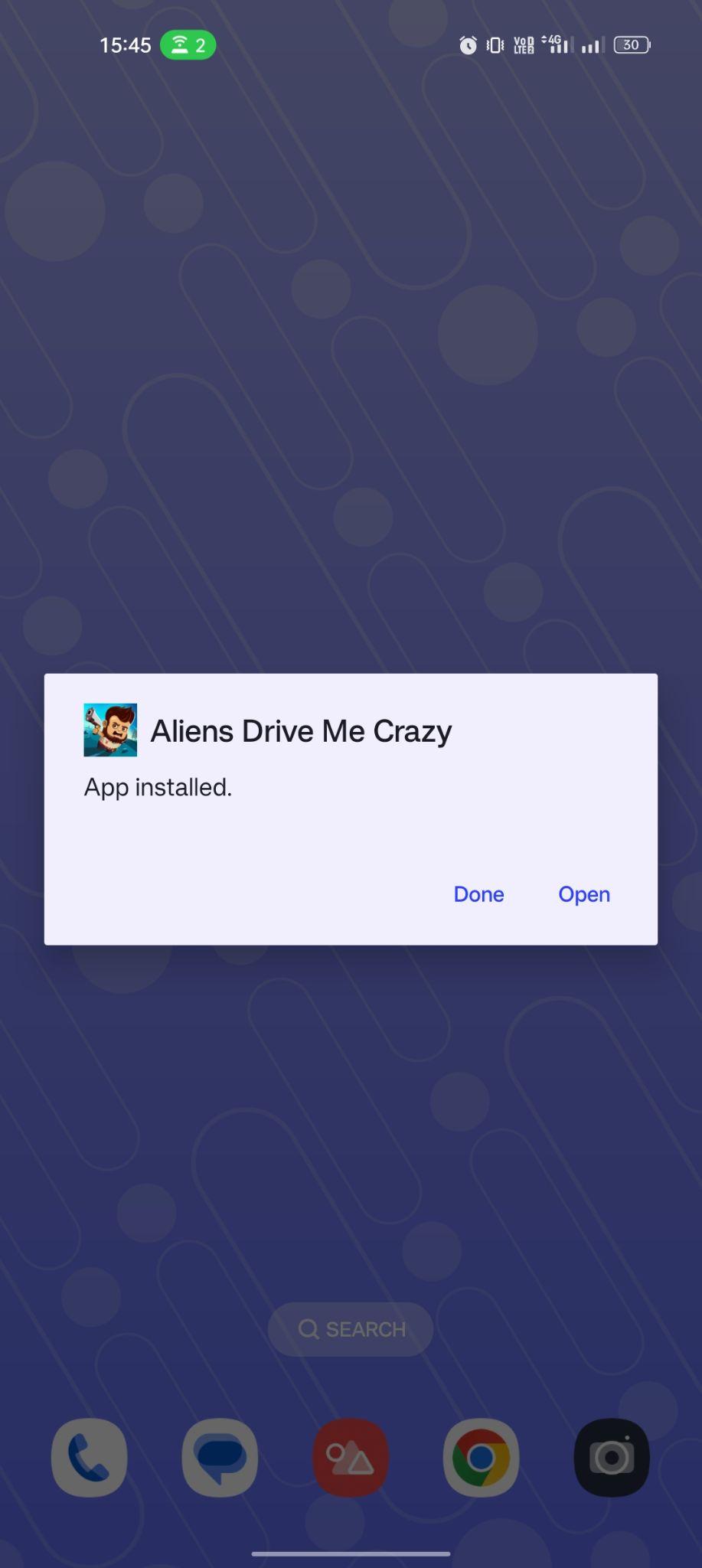 Aliens Drive Me Crazy apk installed