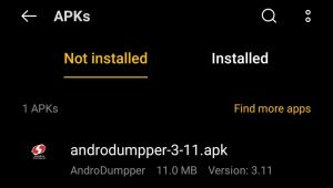 Locate AndroDumpper APK File