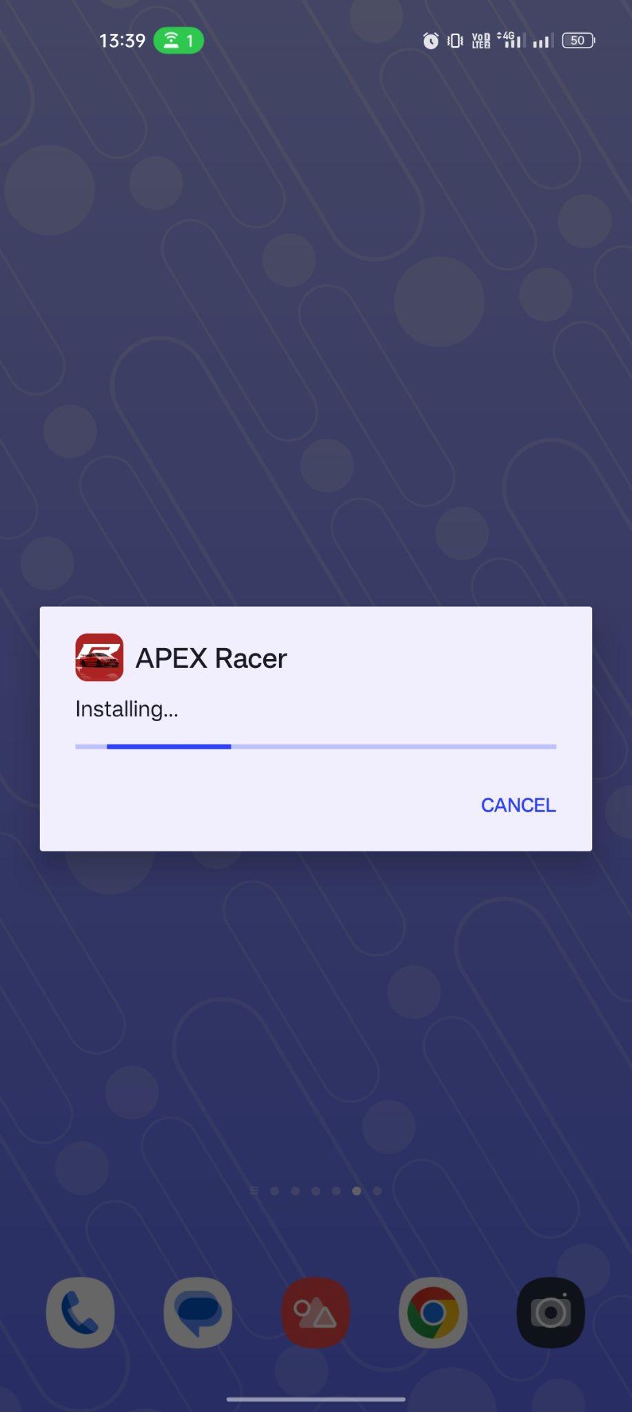Apex Racing apk installing