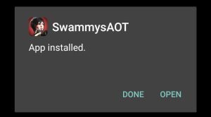 attack on titan apk installed