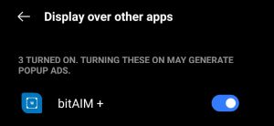 Enable discover over other apps
