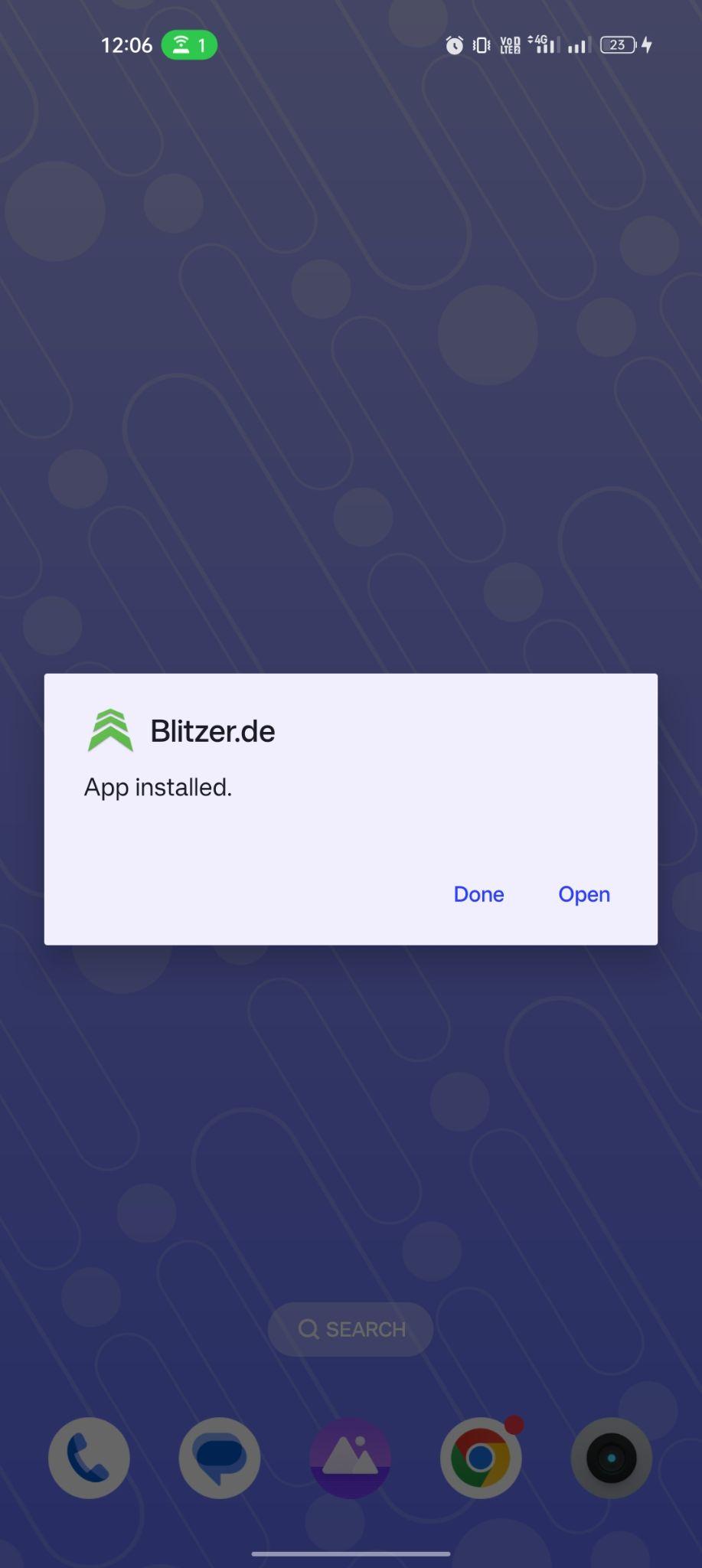 Blitzer.de apk installed