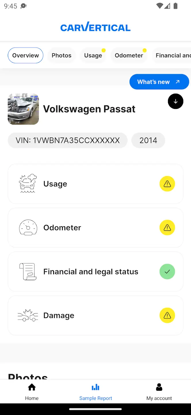 carVertical screenshot 1