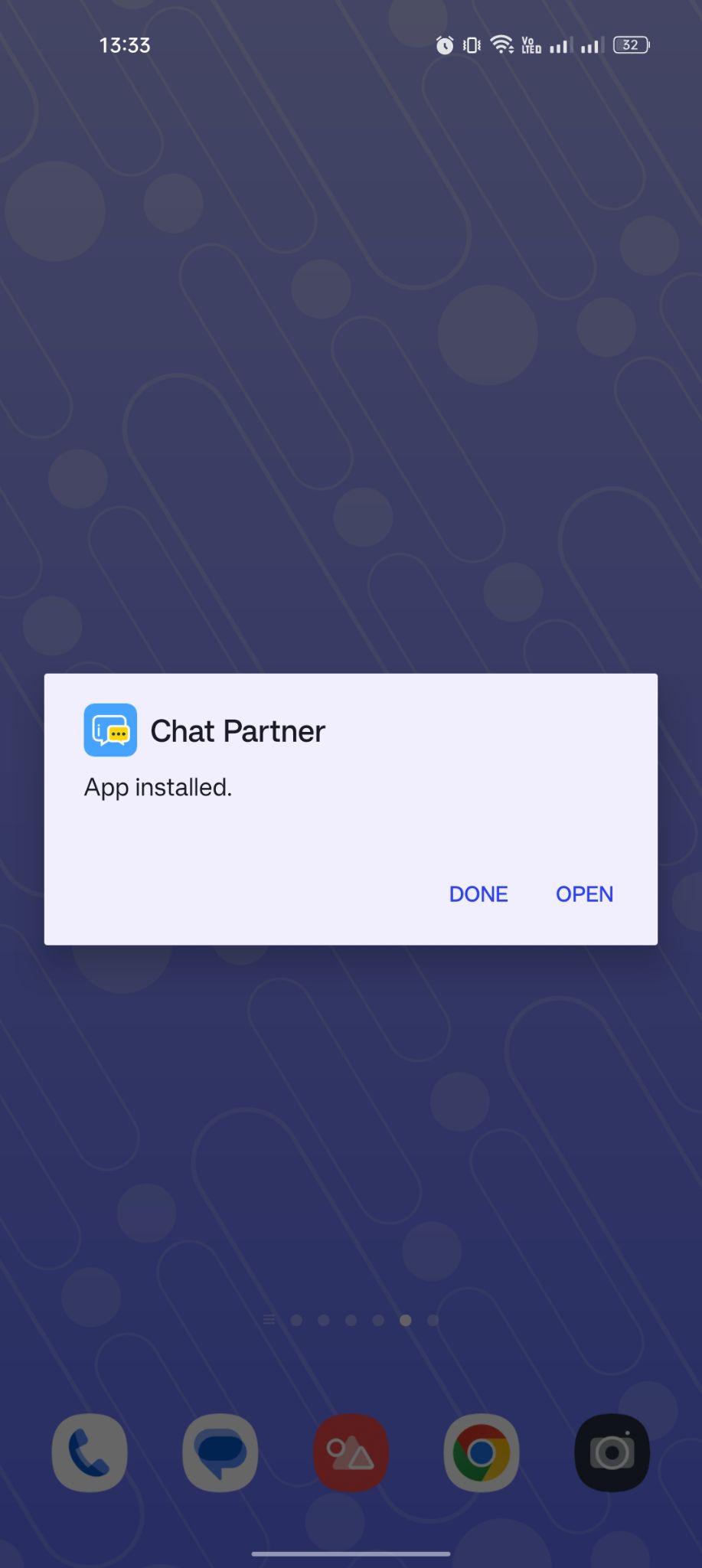 Chat Partner apk installed