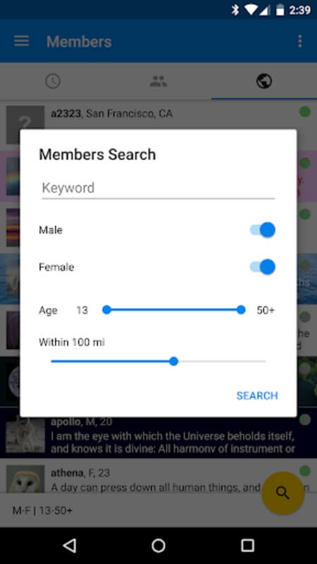 Chatango screenshot 1