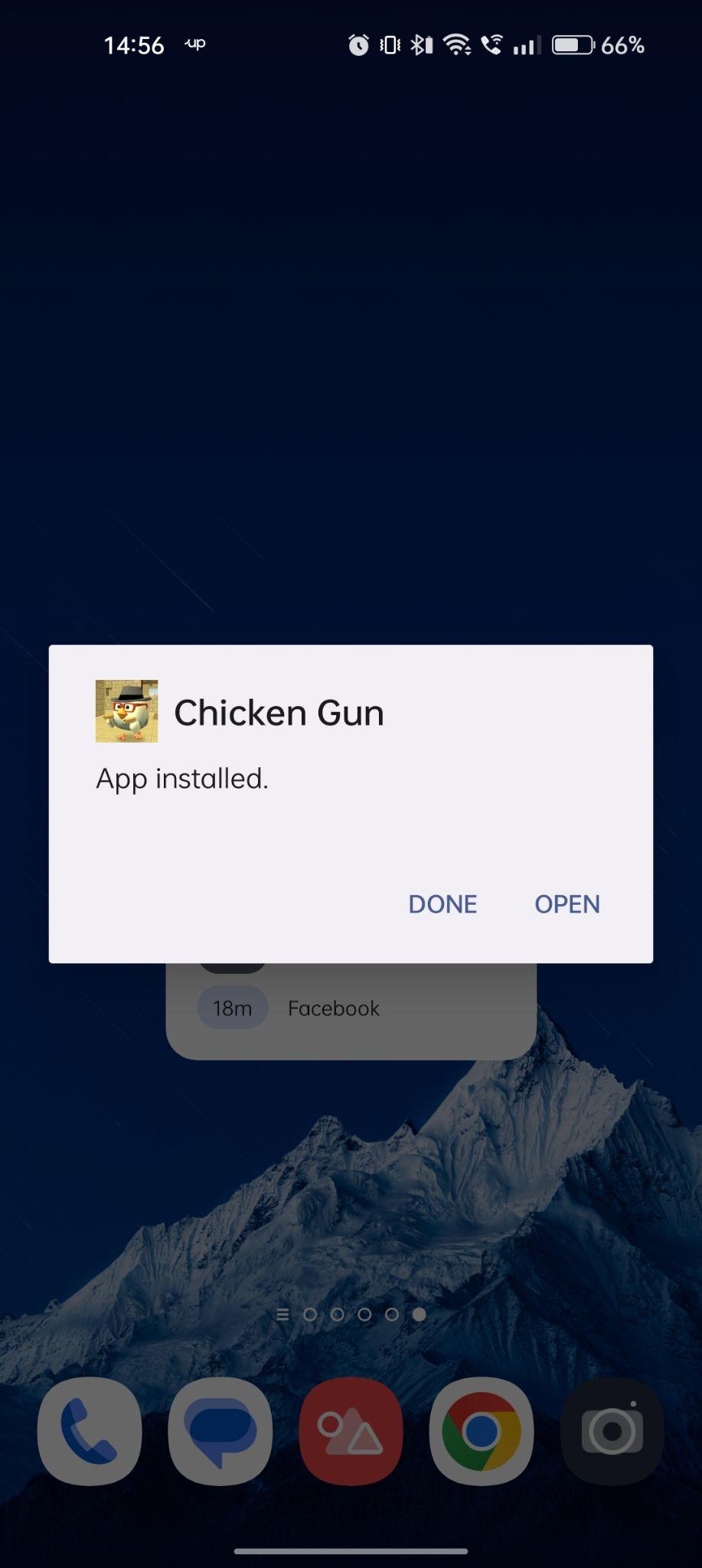 Chicken Gun apk installed