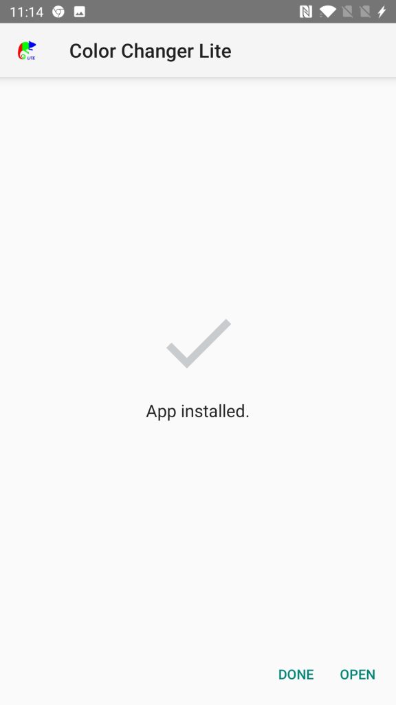 Color Changer installed