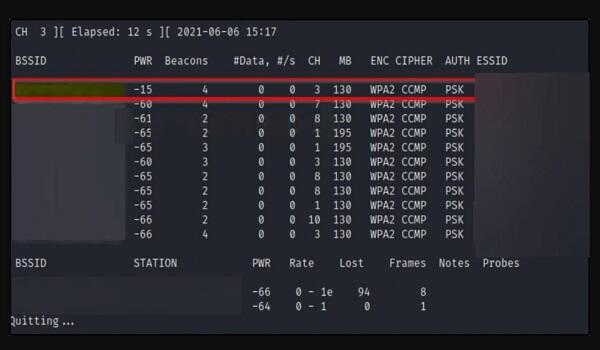 coWPAtty screenshot 1