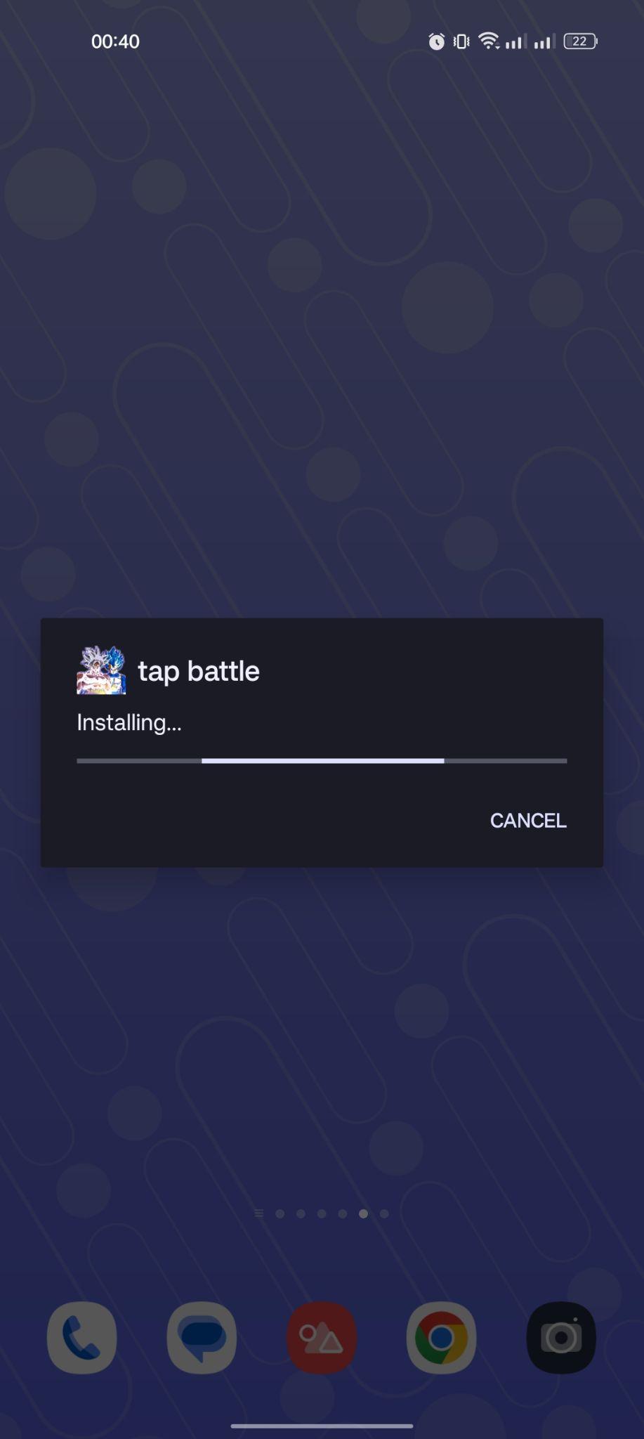 Dragon Ball: Tap Battle apk installing