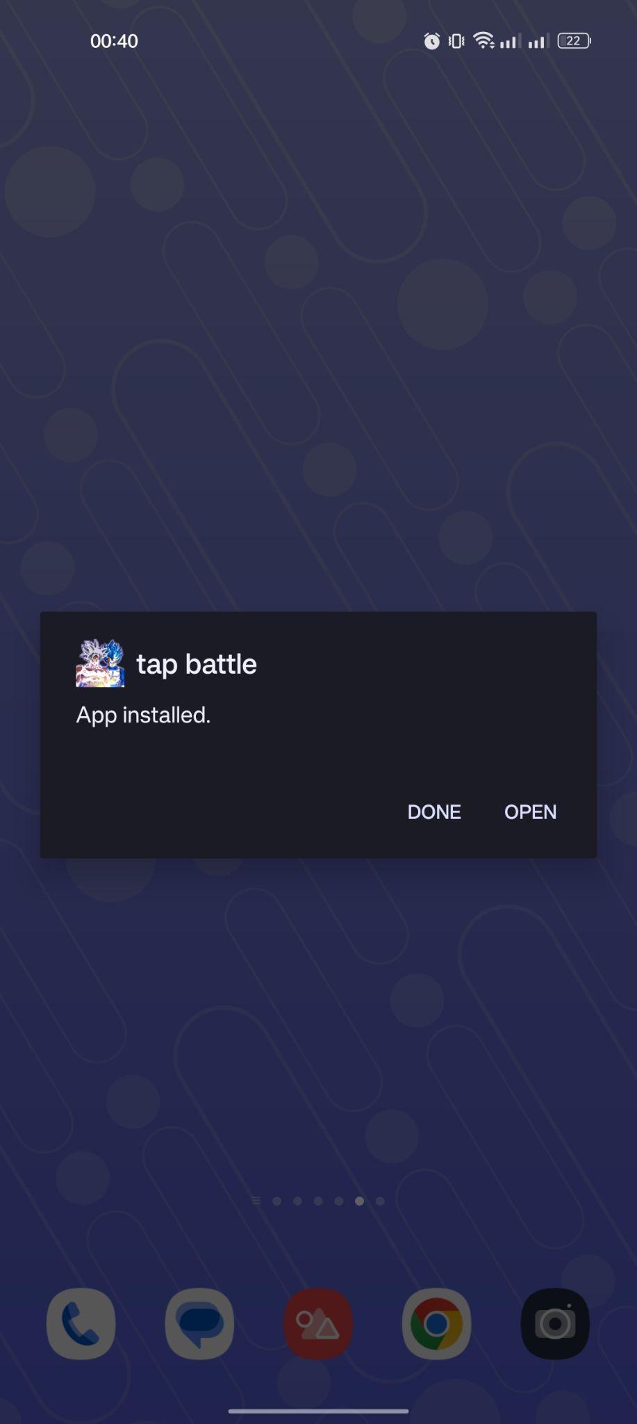 Dragon Ball: Tap Battle apk installed
