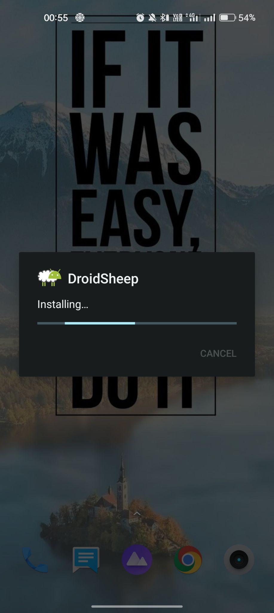 DroidSheep apk installing