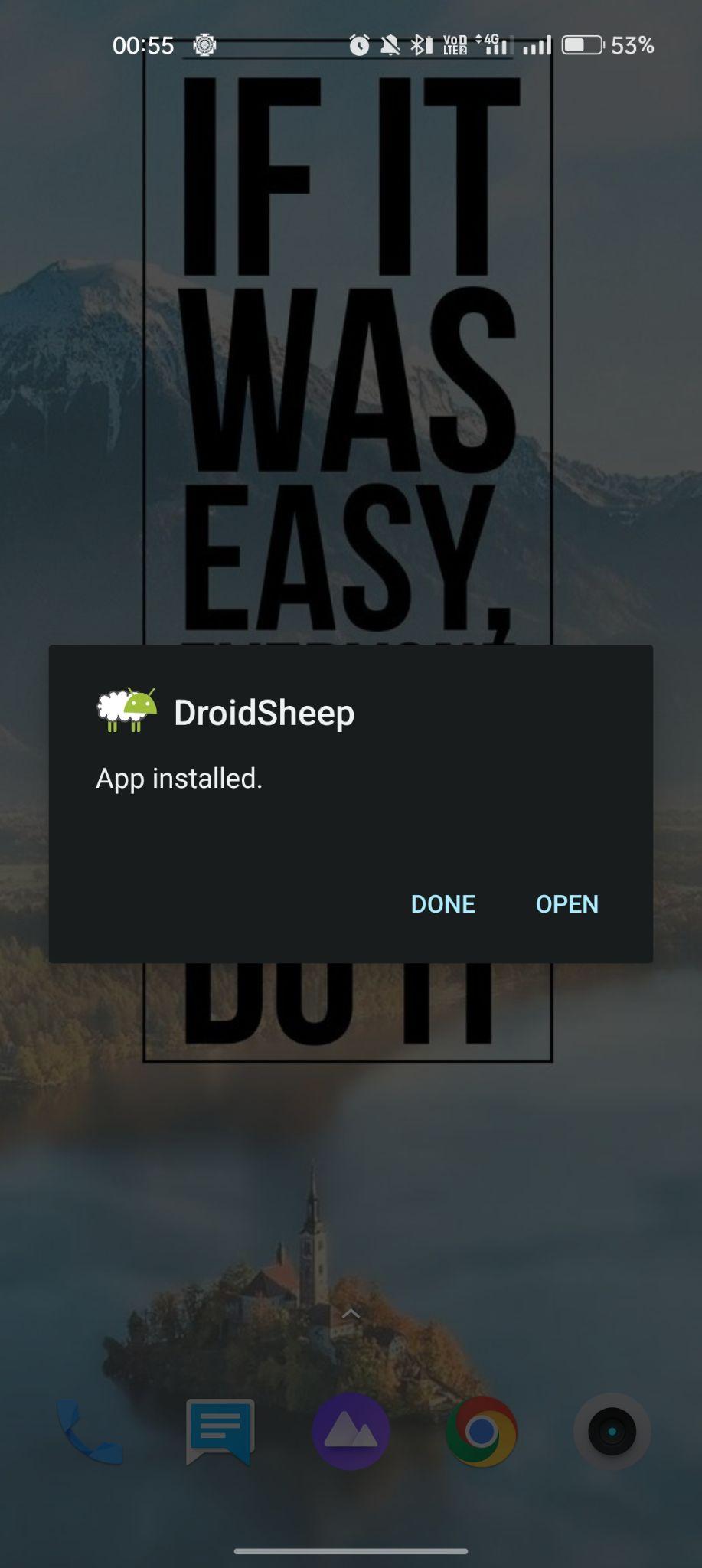 DroidSheep apk installed