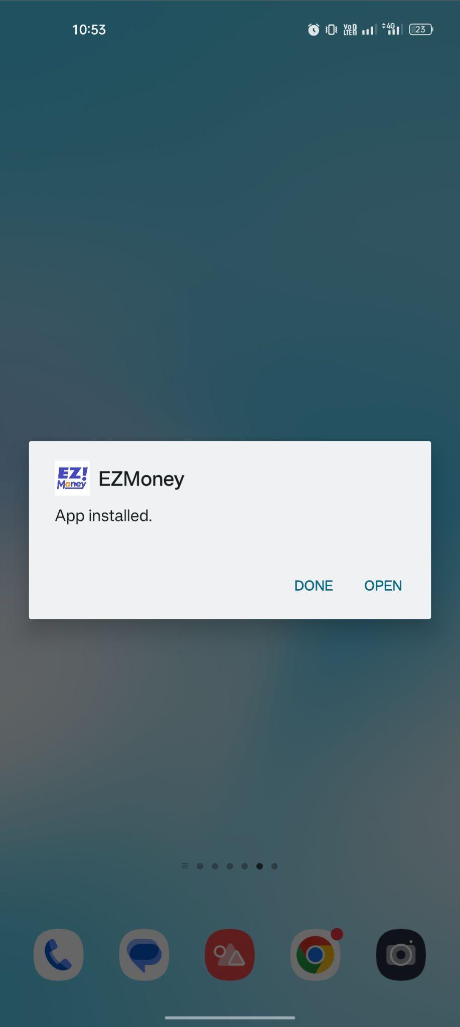 EZMoney apk installed