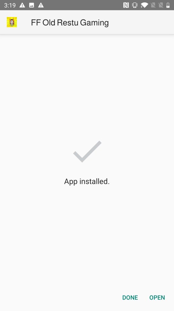 FF Old Restu Gaming installed