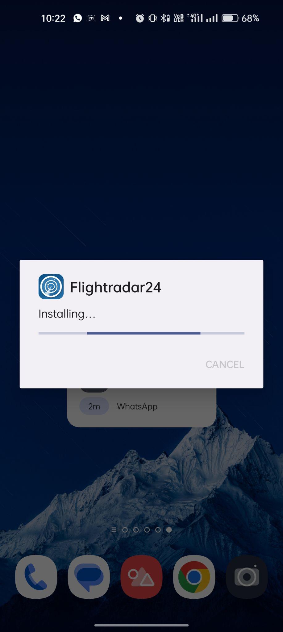 Flightradar24 apk installing