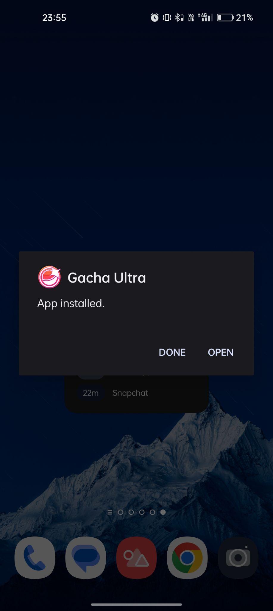 Gacha Ultra 3 apk installed 