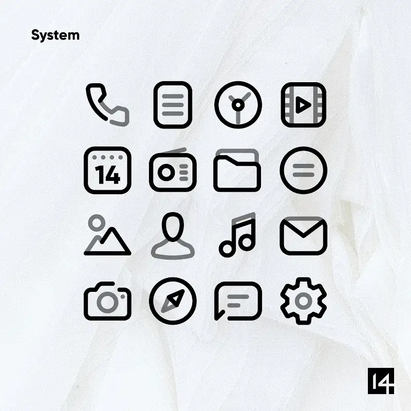 Aline Black: linear icon pack screenshot 1
