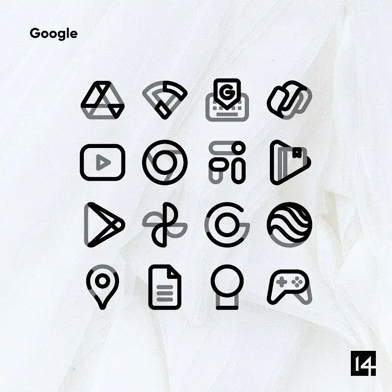 Aline Black: linear icon pack screenshot 1