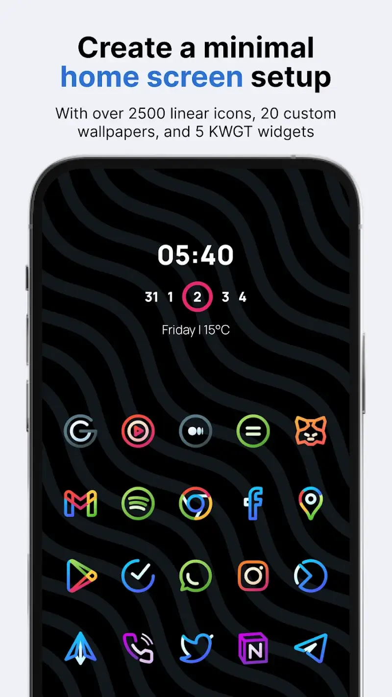 Aline: bold linear icon pack screenshot 1