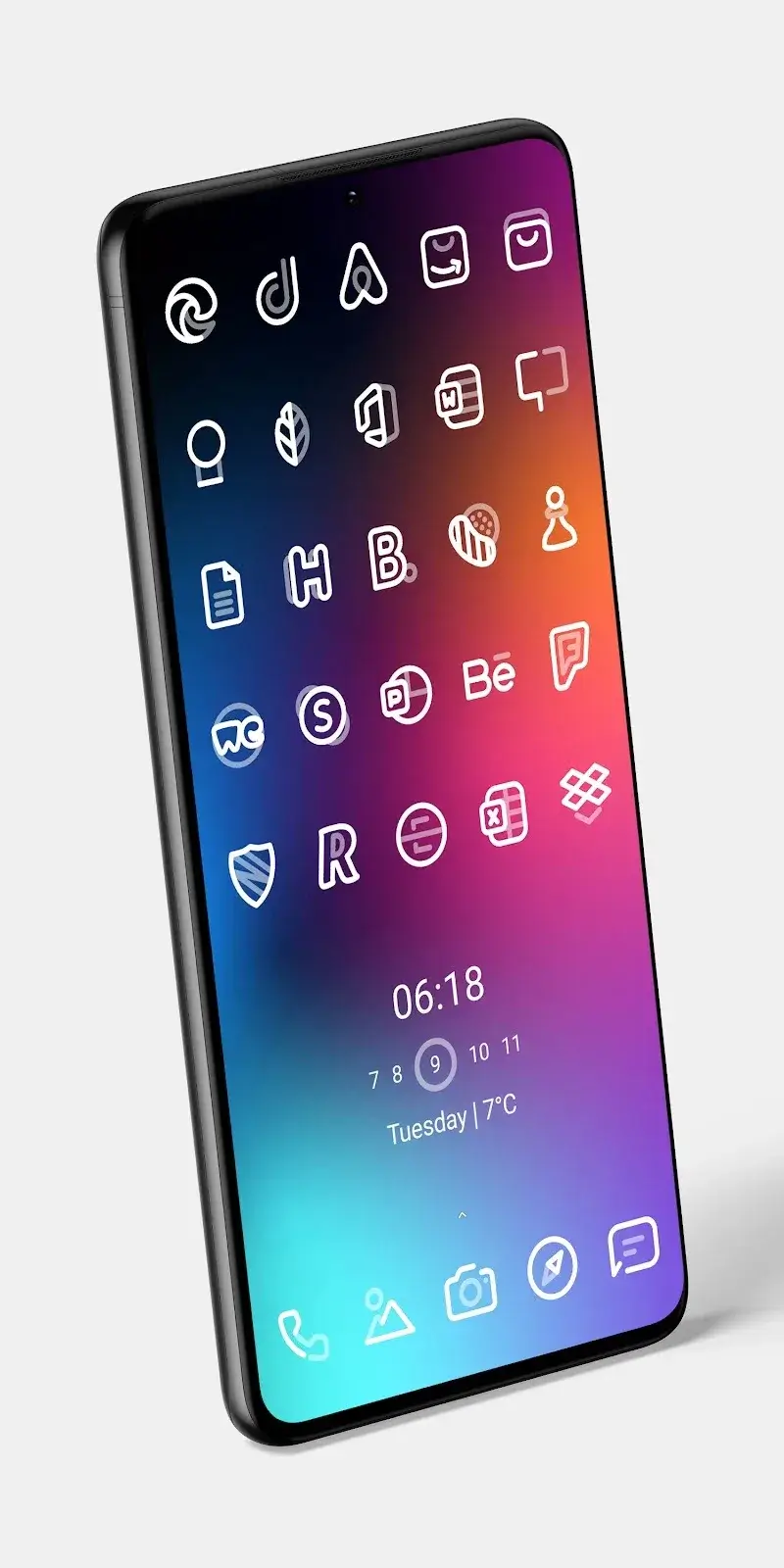 Aline White: linear icon pack screenshot 1