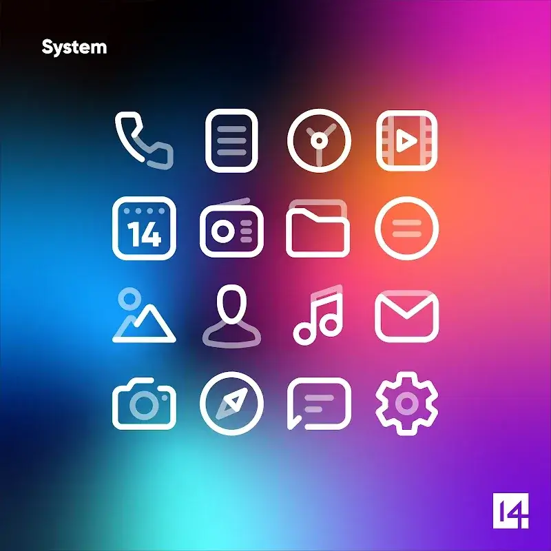 Aline White: linear icon pack screenshot 1