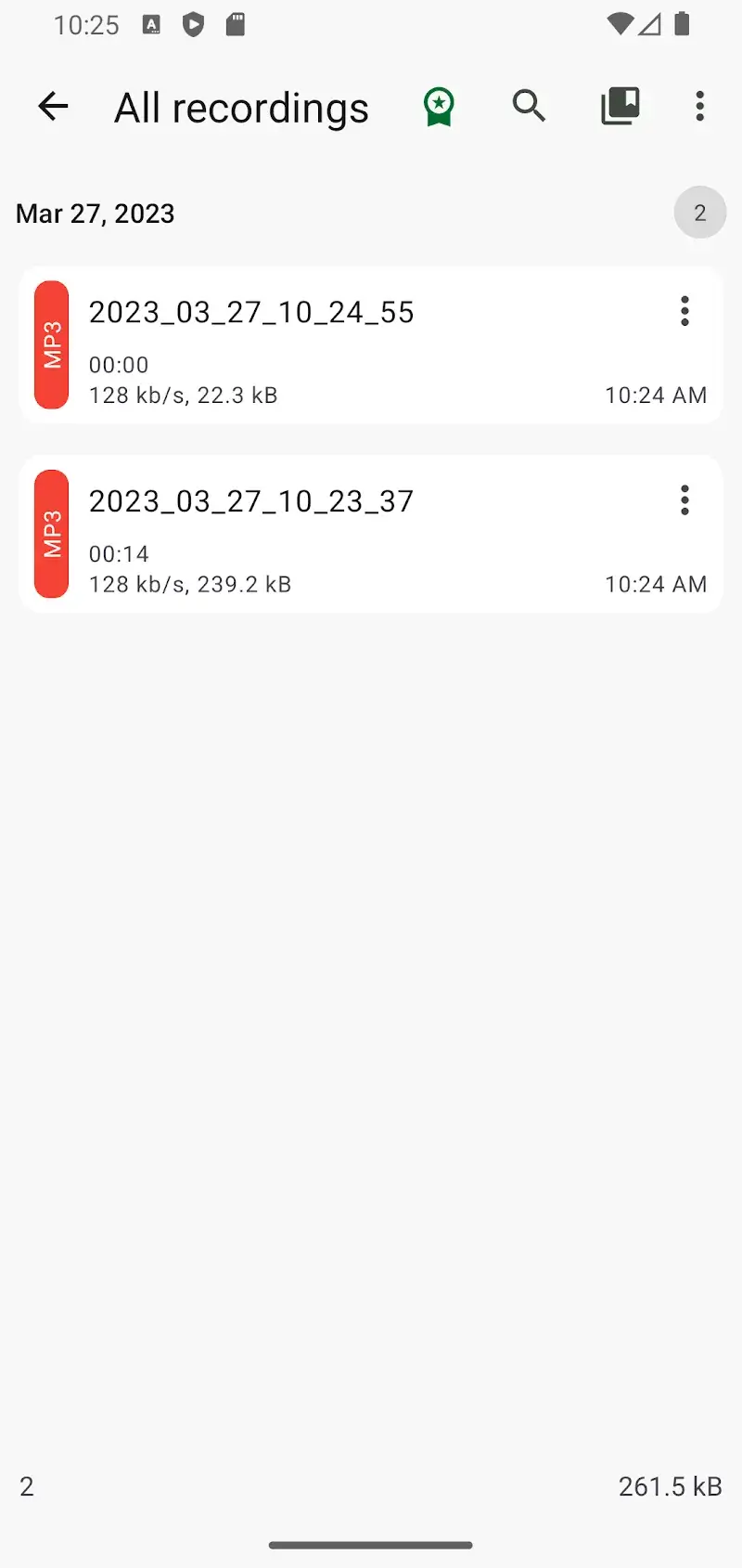 ASR Voice Recorder screenshot 1