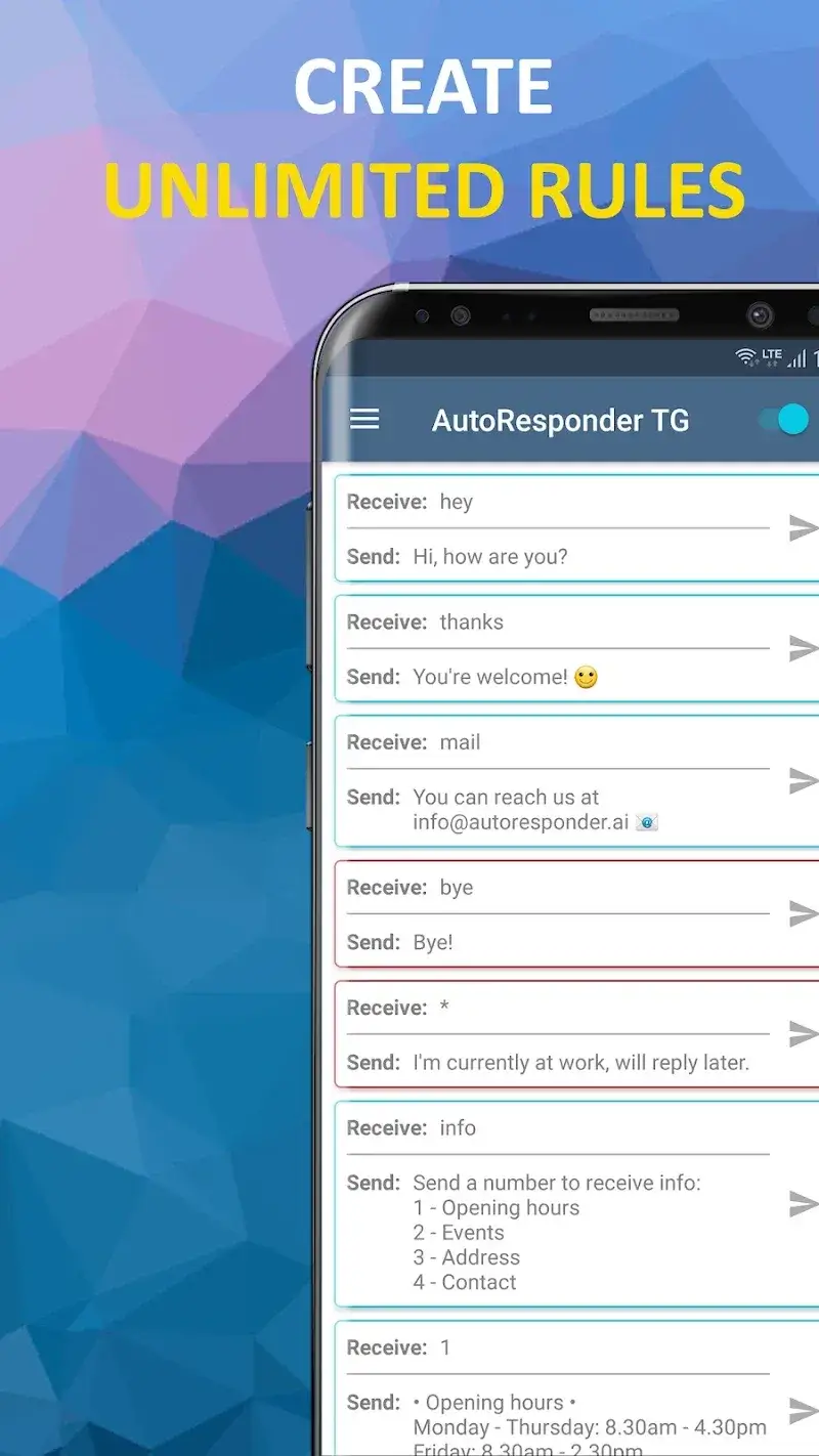 AutoResponder for Telegram screenshot 1