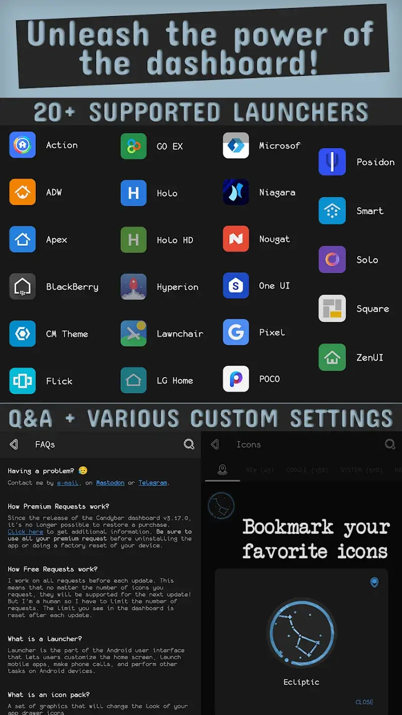 Azulox Icon Pack - Dark mode screenshot 1