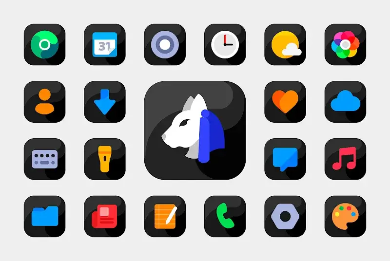 Bastis Black - Icon Pack screenshot 1