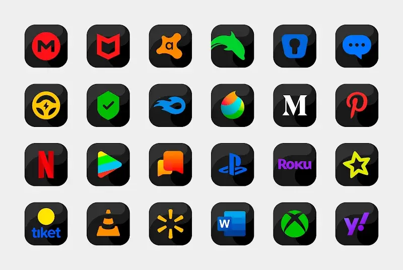 Bastis Black - Icon Pack screenshot 1