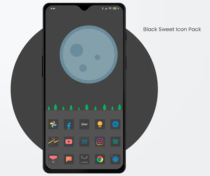 Black Sweet - Icon Pack screenshot 1