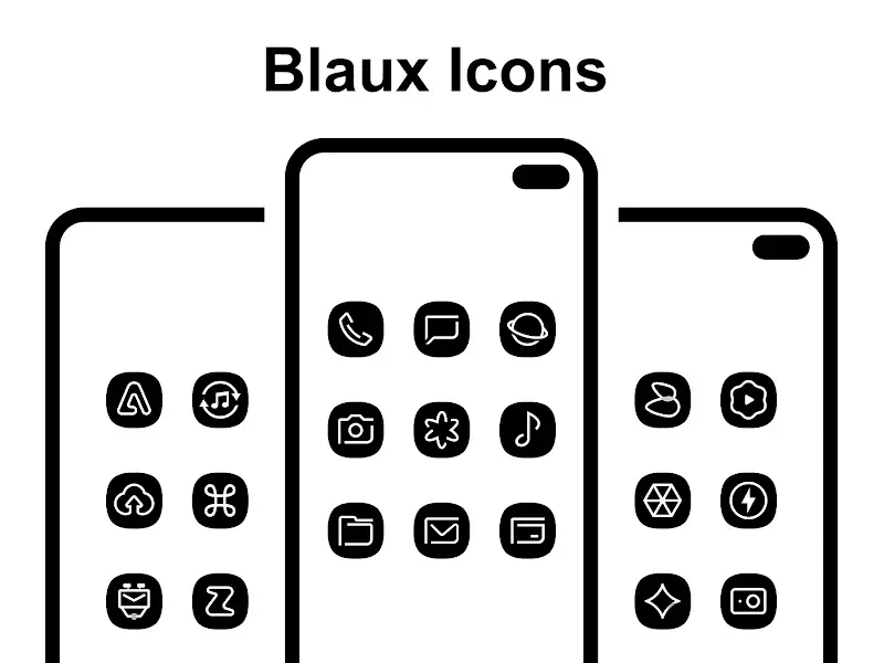 Blaux Black - Icon Pack screenshot 1