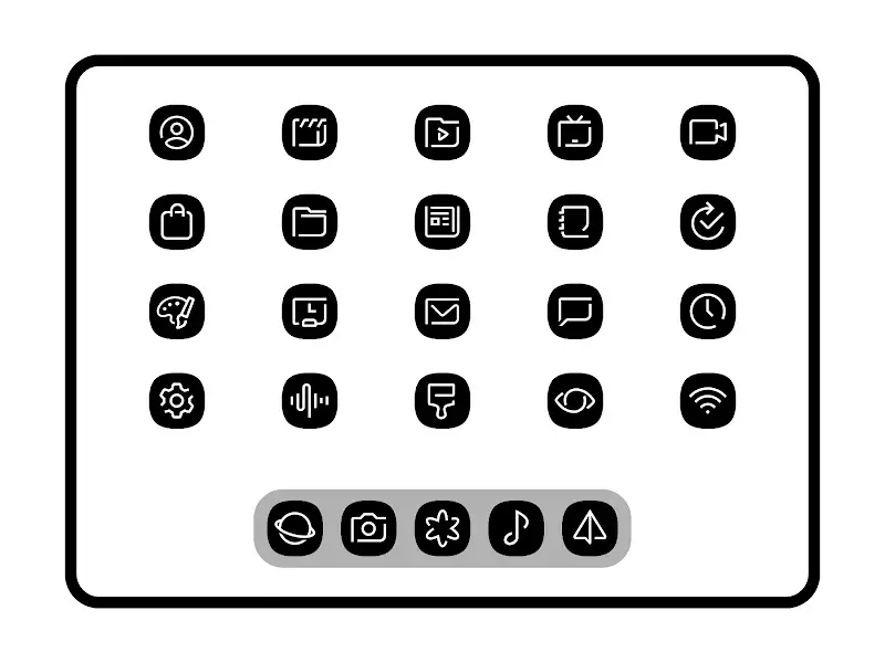 Blaux Black - Icon Pack screenshot 1