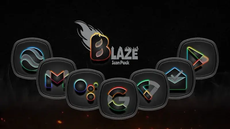 Blaze Dark Icon Pack screenshot 1