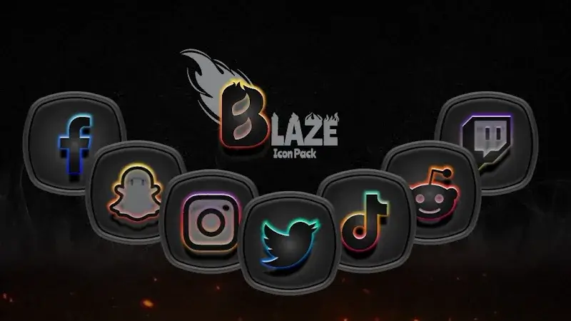 Blaze Dark Icon Pack screenshot 1