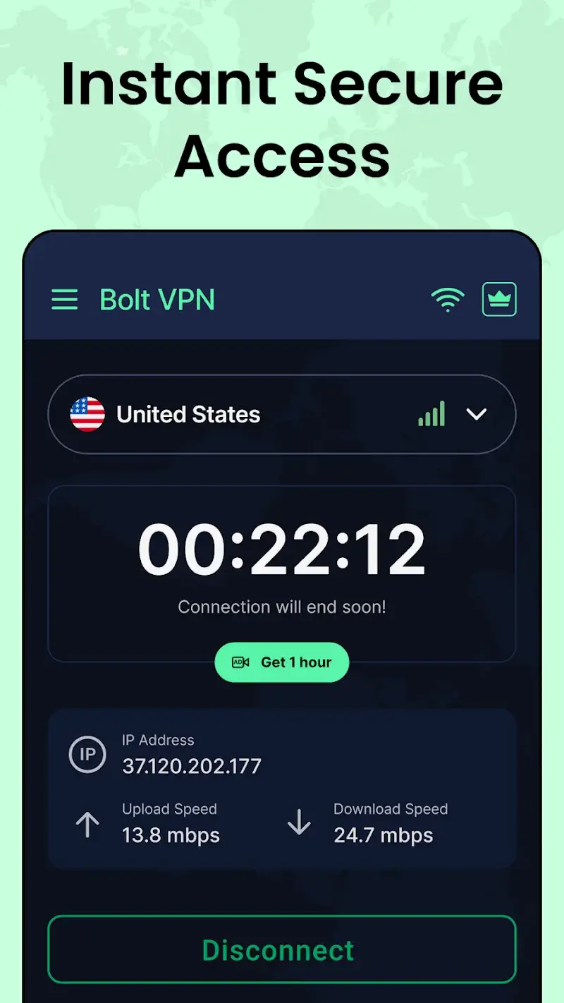 Bolt VPN screenshot 1