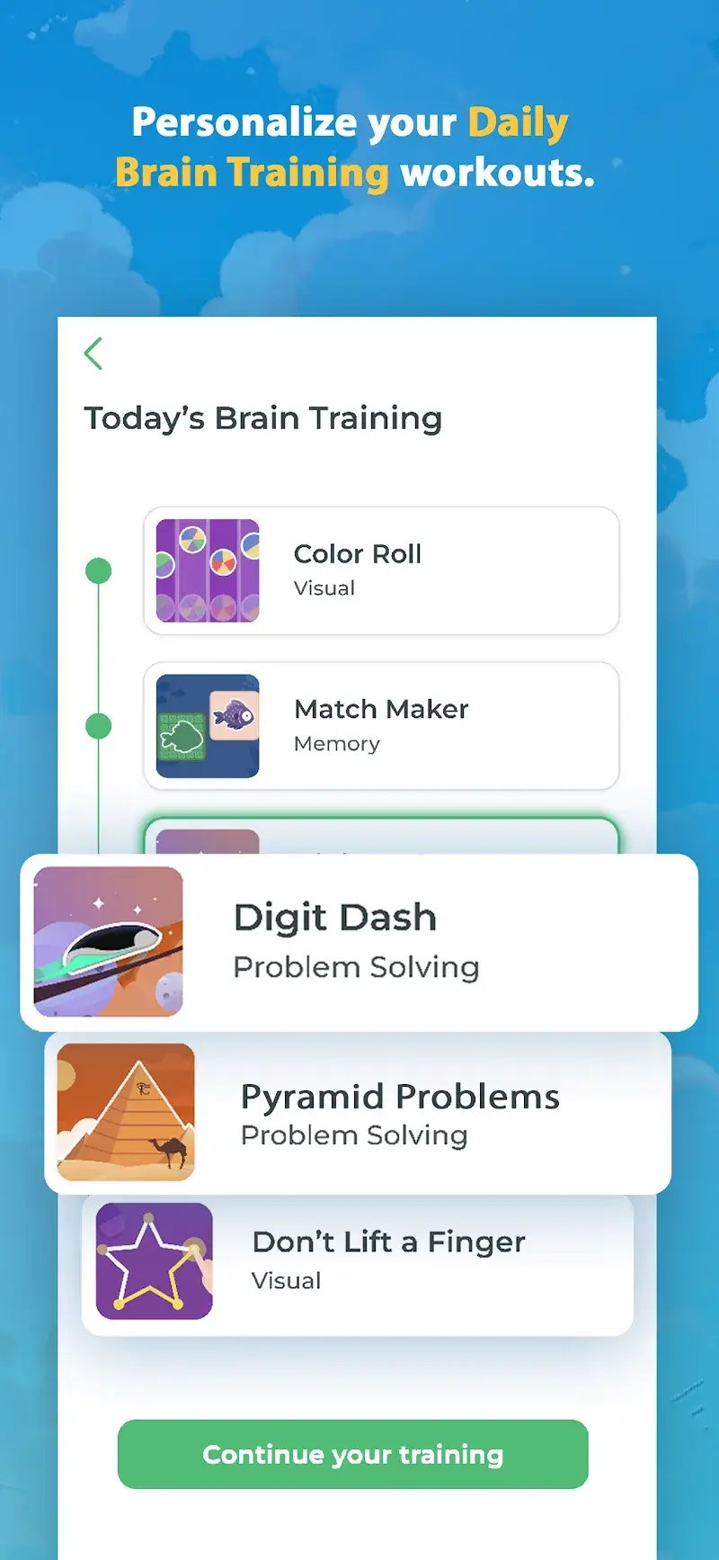 Brainwell - Brain Training screenshot 1