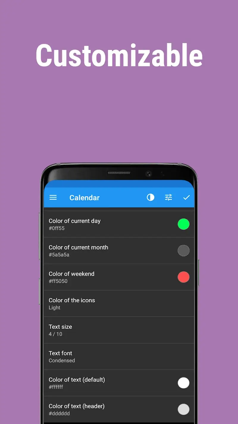Calendar Widget screenshot 1