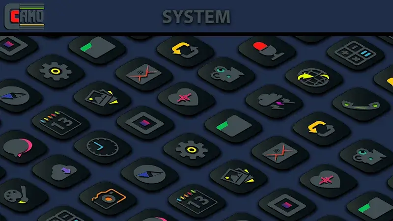 Camo Dark Icon Pack screenshot 1
