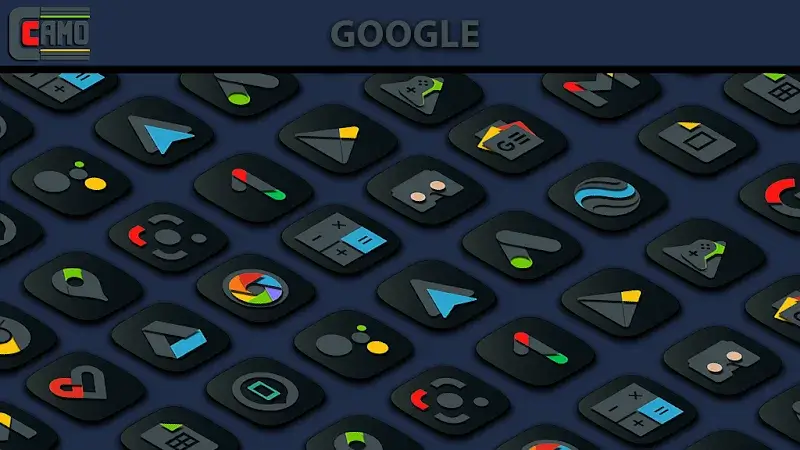 Camo Dark Icon Pack screenshot 1