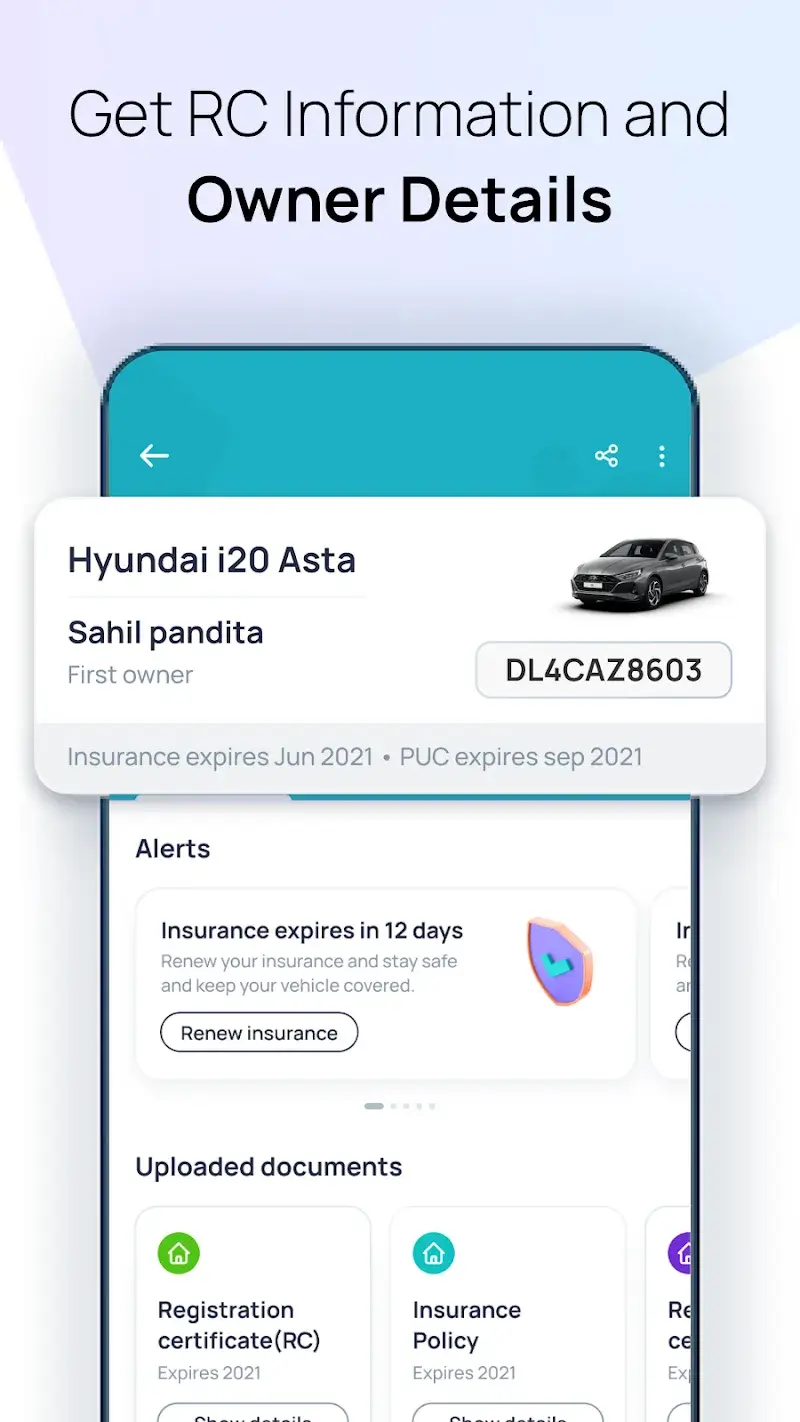 CarInfo - RTO Vehicle Info App screenshot 1