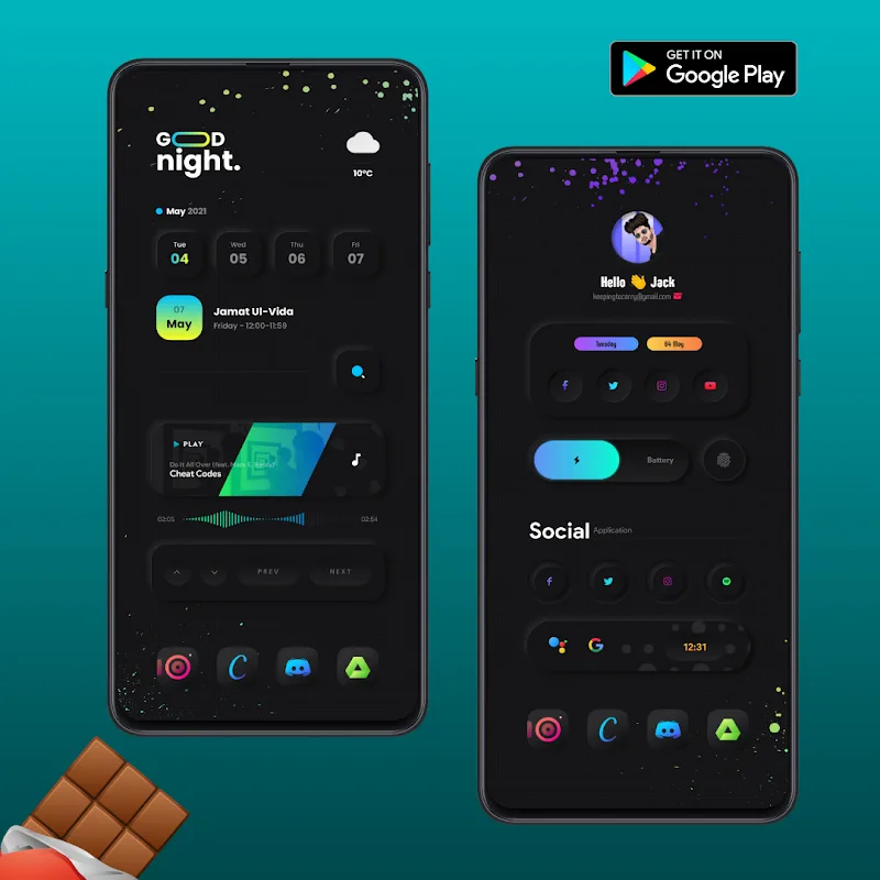Chocolate KWGT screenshot 1