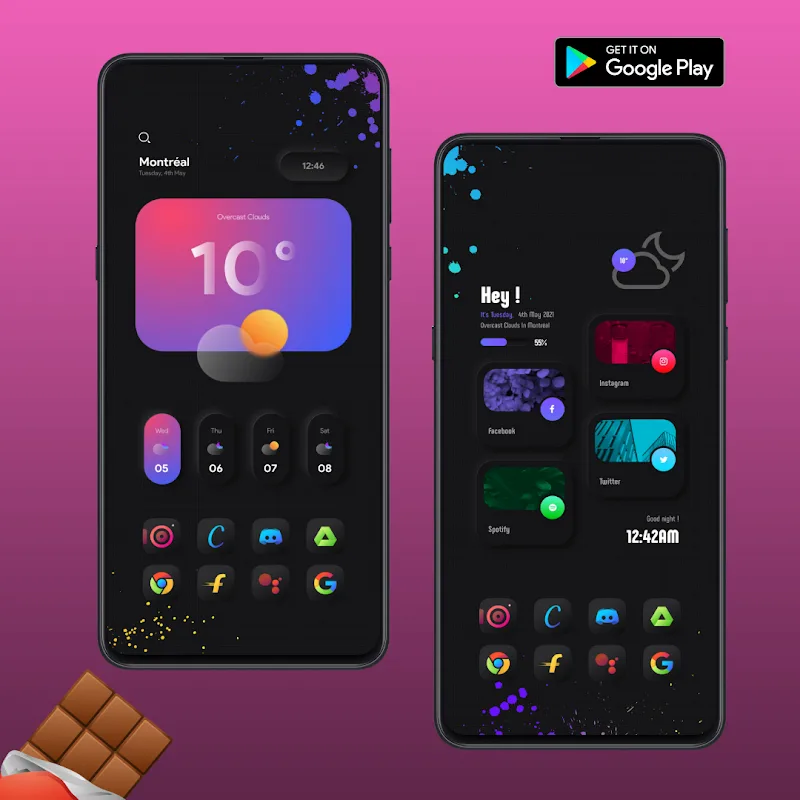 Chocolate KWGT screenshot 1