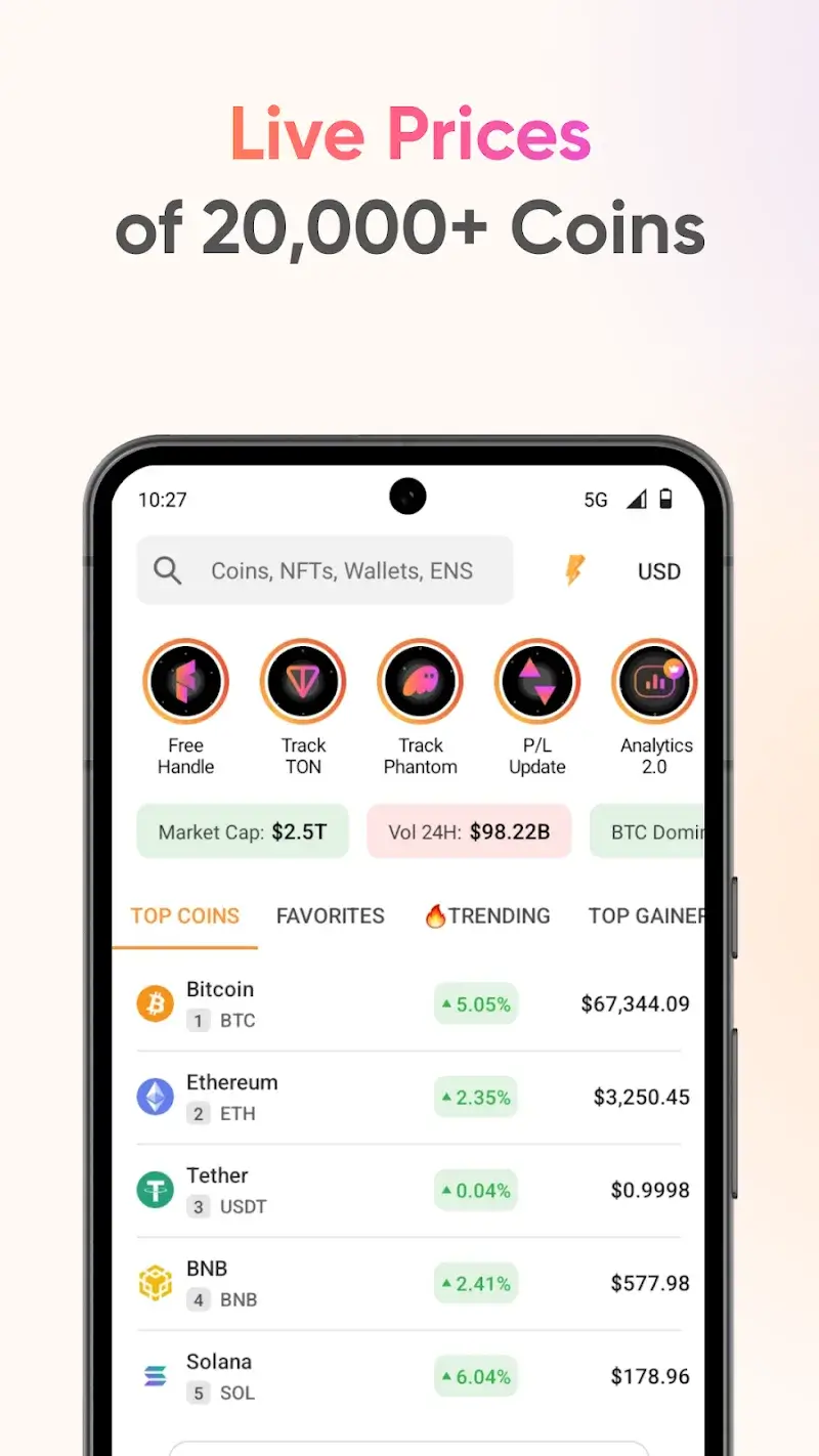 Crypto Tracker – Coin Stats screenshot 1