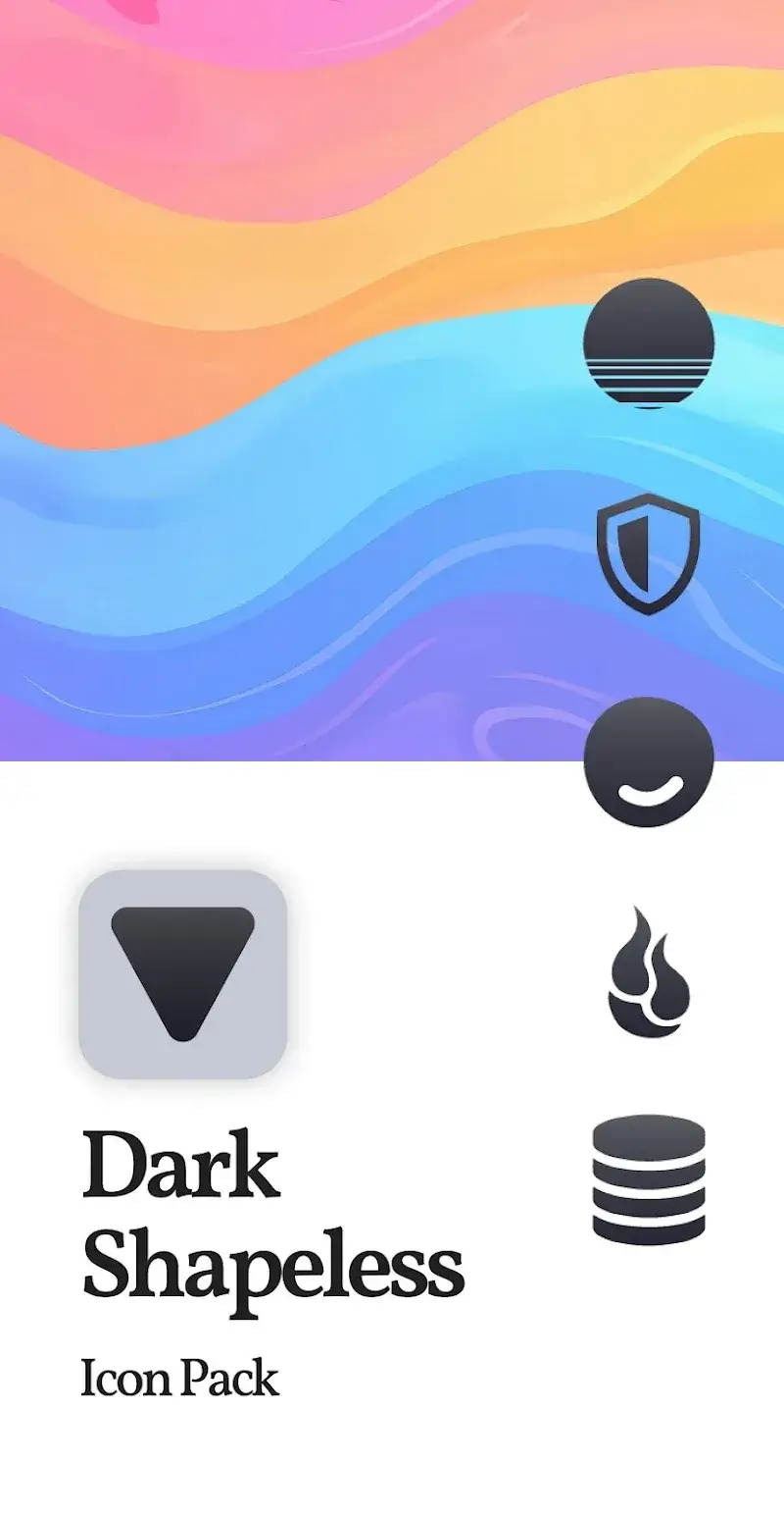 Dark Shapeless Icon Pack screenshot 1
