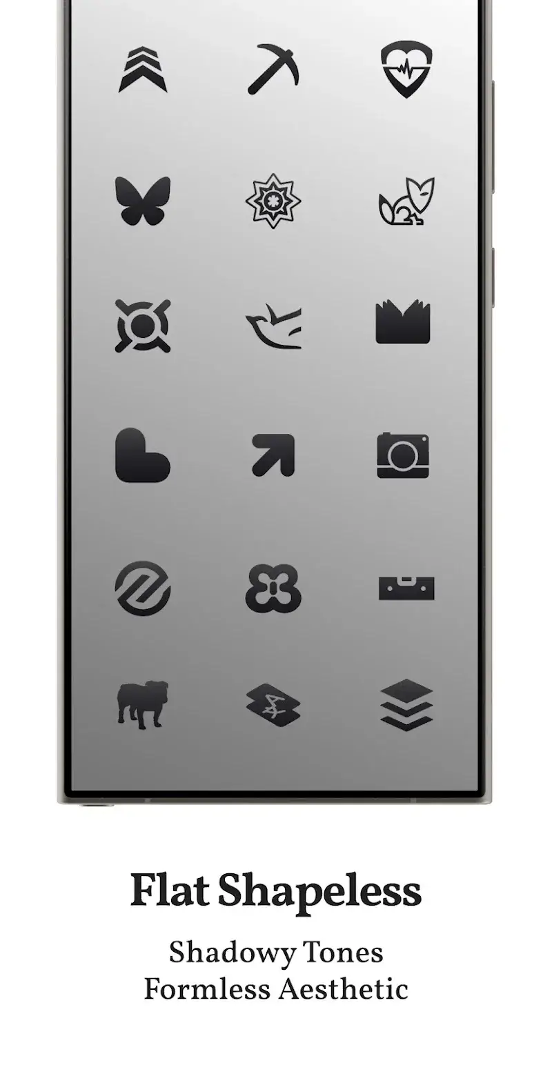 Dark Shapeless Icon Pack screenshot 1
