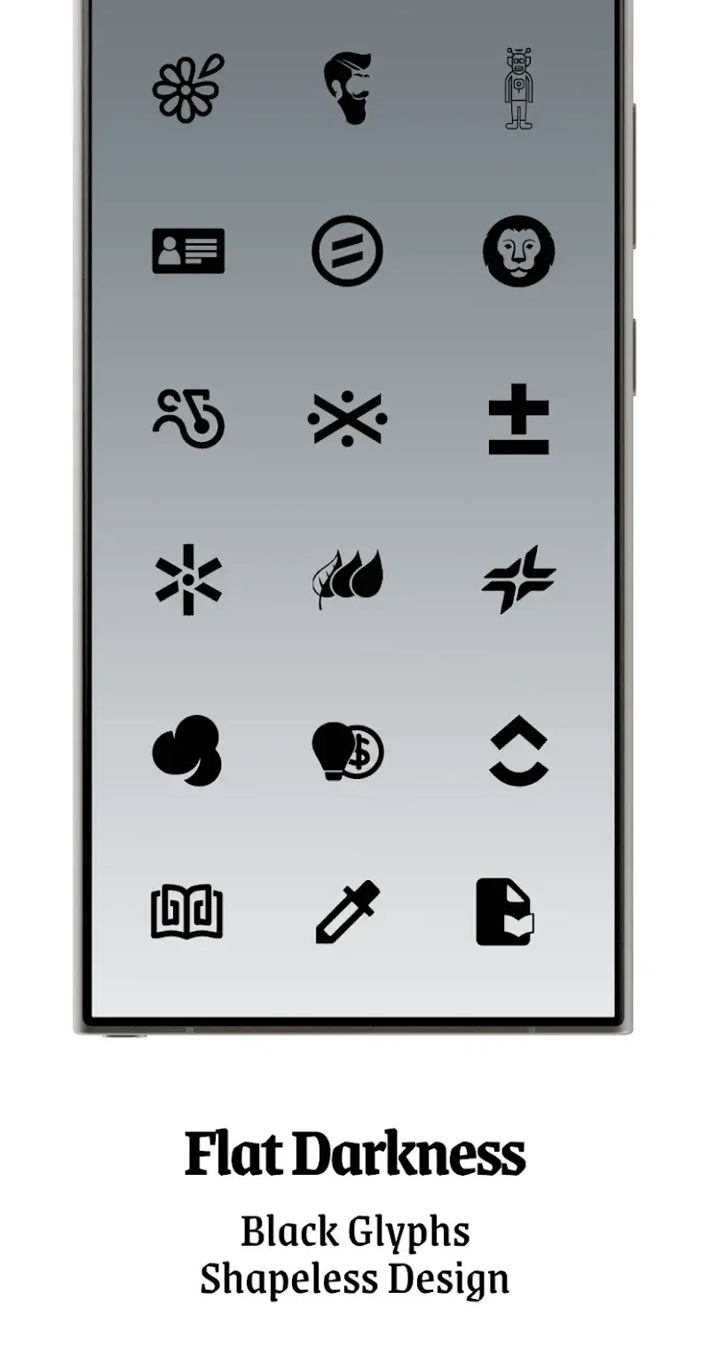 Dark Side Black Icon Pack screenshot 1
