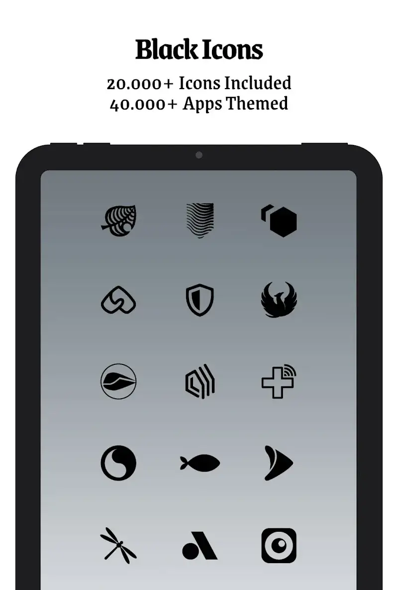 Dark Side Black Icon Pack screenshot 1